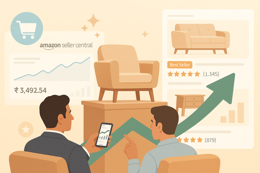 Amazon sales growth for Bangalore furniture brand